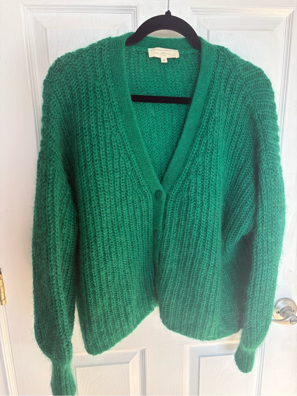 Sezane Emerald Green Achille Cardigan